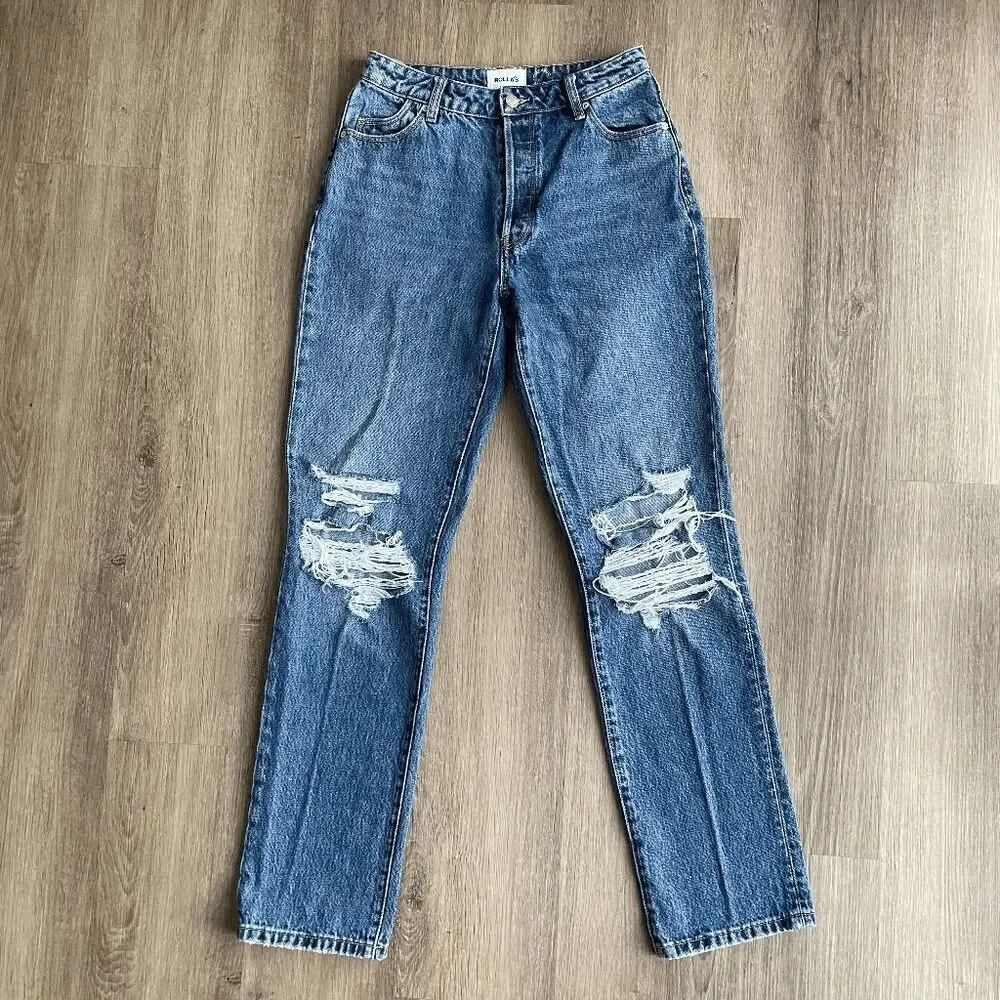 Rolla's Classic Straight Jean Organic Worn in Celine Women's 9 - Picture 4 of 11